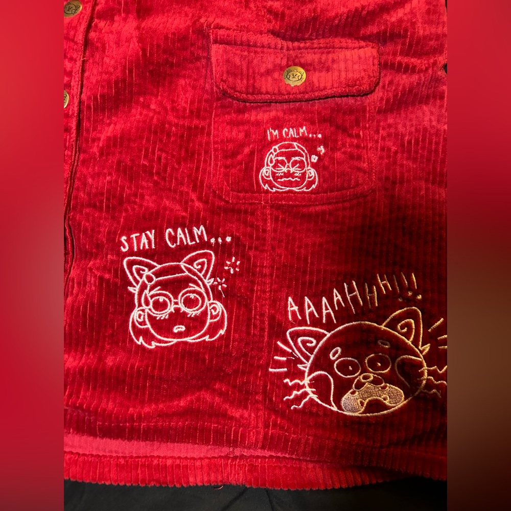 Disneys Turning Red Corduroy Mini Skirt with Fun Graphics curve plus - Picture 2 of 6